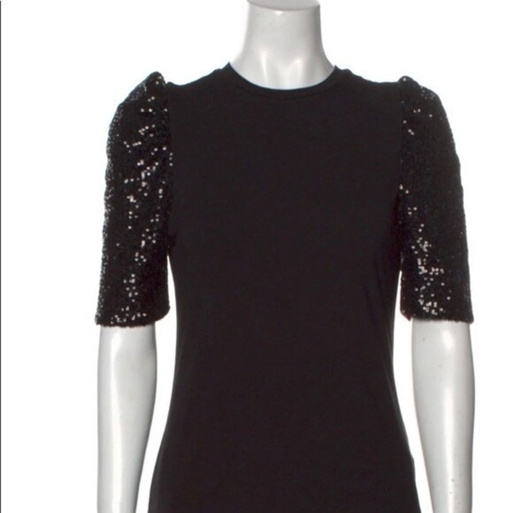 Rachel Zoe Crew Neck Sequin‎ Short Sleeve Top Size XS